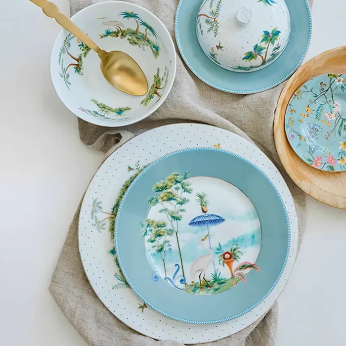 Prato de Jantar Porcelana Dots Branco Jolie Pip Studio