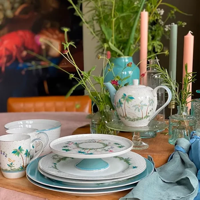 Prato de Jantar Porcelana Dots Branco Jolie Pip Studio