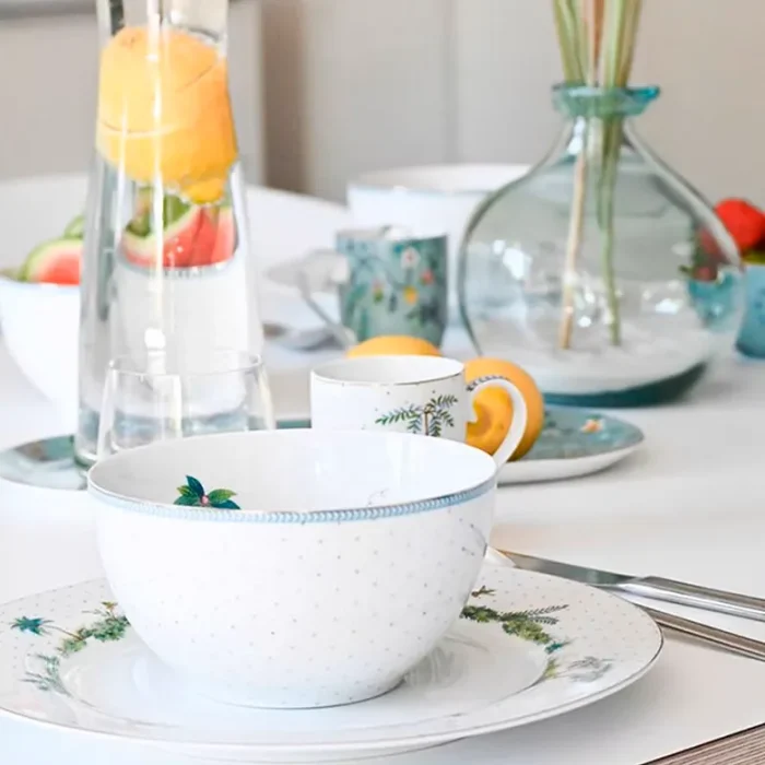 Prato de Jantar Porcelana Dots Branco Jolie Pip Studio