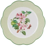 Prato De Pão Apple Blossom Horticool Green Porcelana Bone China Tea Delinght