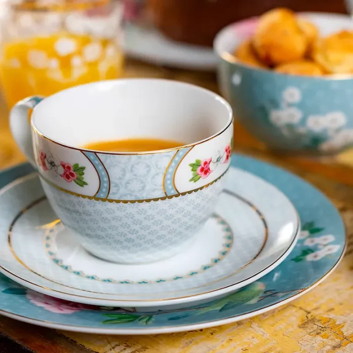 Prato de Sobremesa Azul Porcelana Blushing Birds Pip Studio
