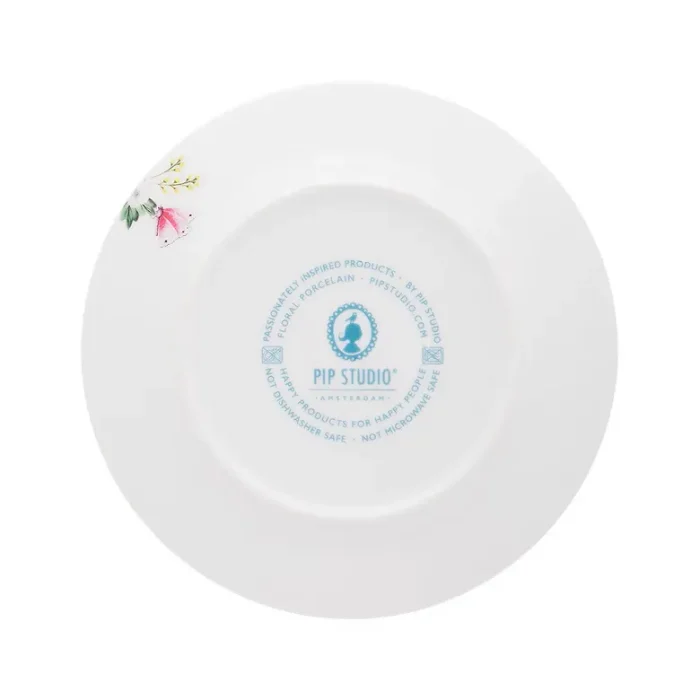 Prato de Sobremesa Porcelana Branco Blushing Birds Pip Studio