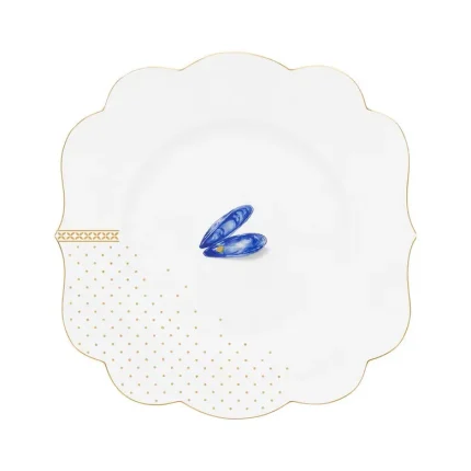 Prato de Sobremesa Porcelana Concha Royal Yerseke Pip Studio