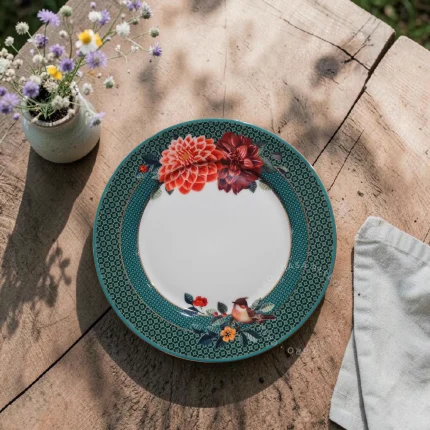 Prato De Sobremesa Winter Wonderland Porcelana Filete De Ouro Pip Studio