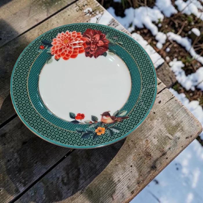 Prato De Sobremesa Winter Wonderland Porcelana Filete De Ouro Pip Studio