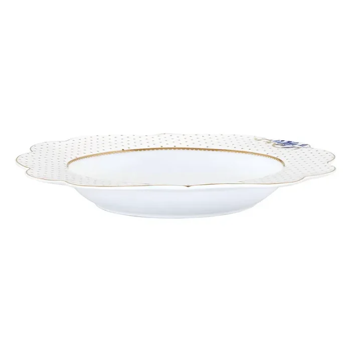 Prato de Sopa Porcelana Flowers Royal White Pip Studio