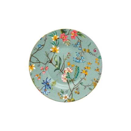 Prato Petit Four Flowers Porcelana Azul Jolie Pip Studio