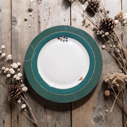 Prato Raso Winter Wonderland Porcelana Filete De Ouro Pip Studio