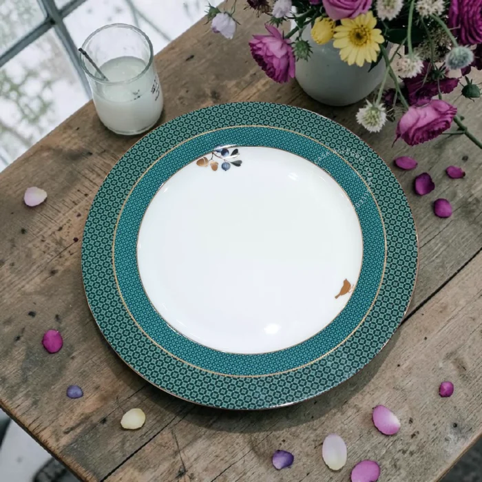 Prato Raso Winter Wonderland Porcelana Filete De Ouro Pip Studio