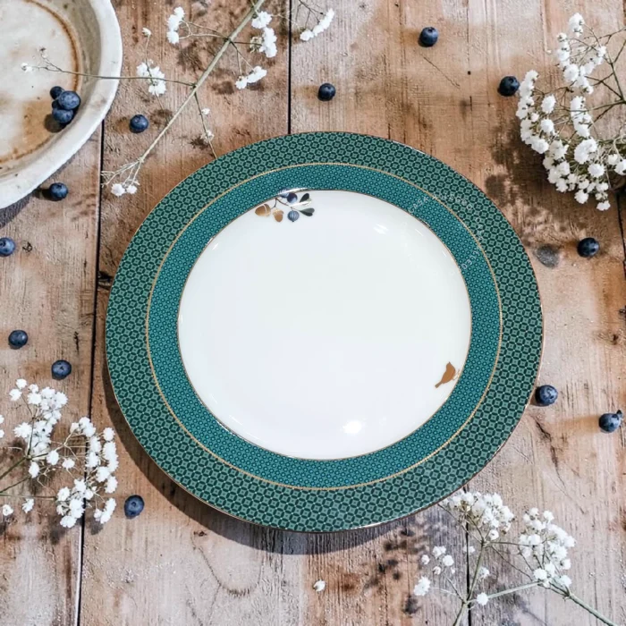 Prato Raso Winter Wonderland Porcelana Filete De Ouro Pip Studio