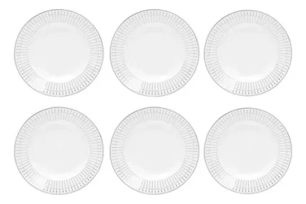 Pratos Fundo Porcelana Bone China Kiev Wolff 6 Pçs
