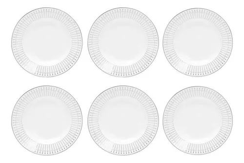 Pratos Fundo Porcelana Bone China Kiev Wolff 6 Pçs Pratos Fundo Porcelana Bone China Kiev Wolff 6 Pçs