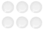 Pratos Sobremesa Porcelana Bone China Kiev Wolff 6 Pçs