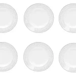 Pratos Sobremesa Porcelana Bone China Kiev Wolff 6 Pçs