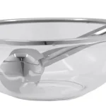 Saladeira Milan Aço Inox Vidro Com Pegador Riva