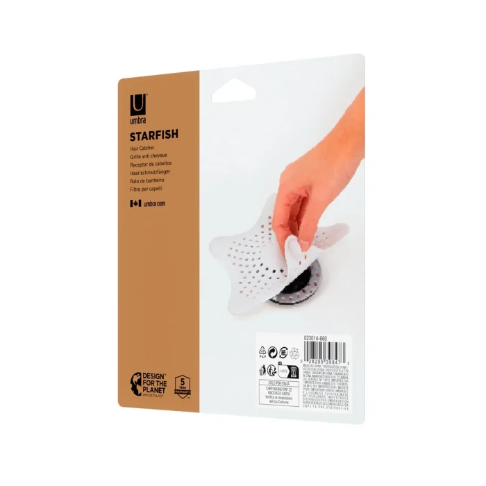 Tampa Para Ralo De Silicone Starfish Hair Catcher Umbra