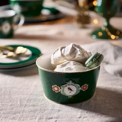 Tigela De Porcelana Verde Esmeralda 15 Cm Love Birds Pip Studio