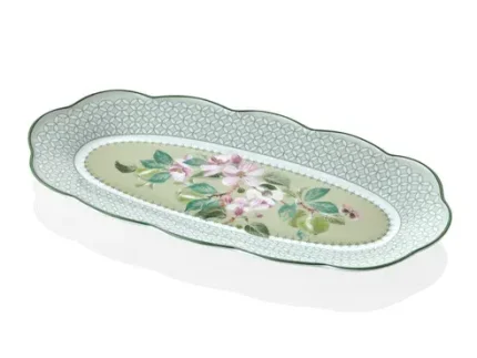Travessa Apple Blossom Horticool Green Bone China Tea Delight