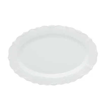 Travessa De Servir Porcelana Branca Fancy Wolff 33 Cm