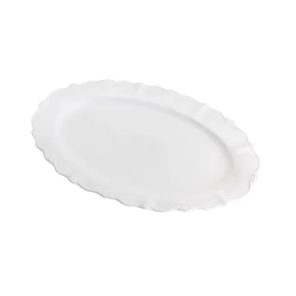 Travessa De Servir Porcelana Branca Fancy Wolff 33 Cm