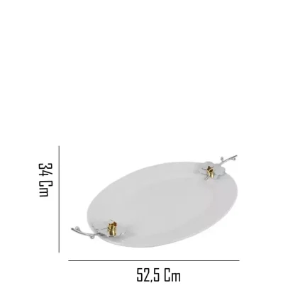 Travessa Oval Grande Orquídea Design By Somers