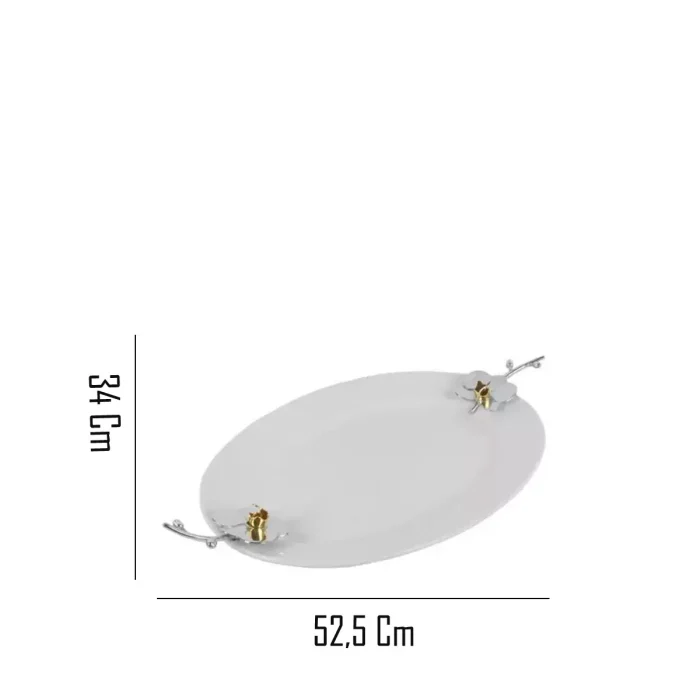 Travessa Oval Grande Orquídea Design By Somers