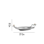 Travessa Oval Pequena (Inox) Orquídea Design By Somers