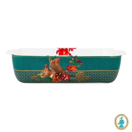 Travessa para Forno Squirrel Porcelana Verde Winter Wonderland Pip Studio Edição Limitada