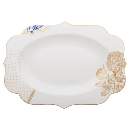 Travessa Porcelana Oval Royal White Pip Studio