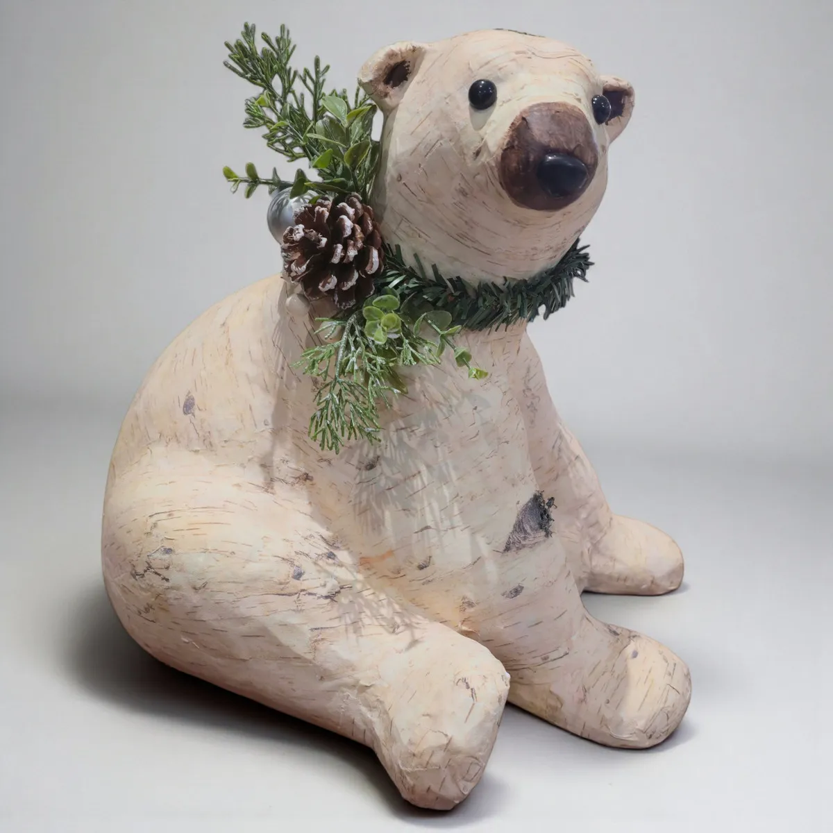 Urso Natalino Sentado Rústico Celulose Floresta Aspen Ca Urso Natalino Sentado Rústico Celulose Floresta Aspen Ca