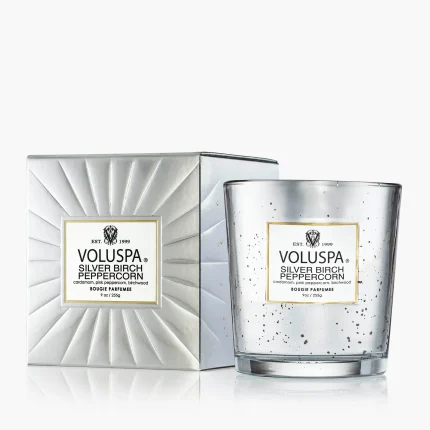 Vela Copo 60h Silver Birch Peppercorn
