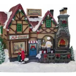 Vila Natalina Cenário De Natal Musical Padaria Bakery Luxo