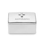 Caixa Batizado de Zamac Prateada
